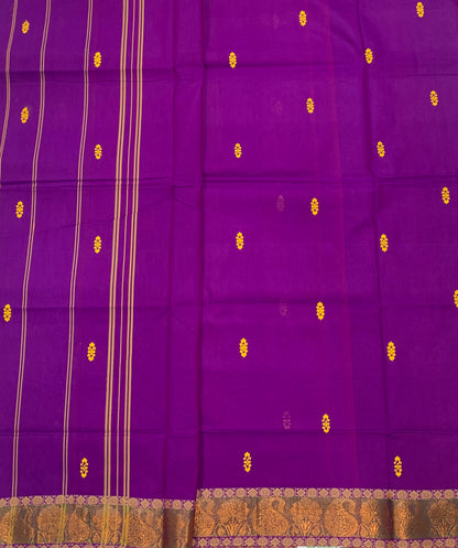 Chettinad Cotton Saree Lavender