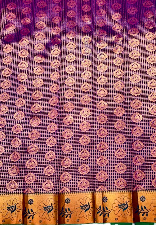 Art Silk Saree Violet Colour