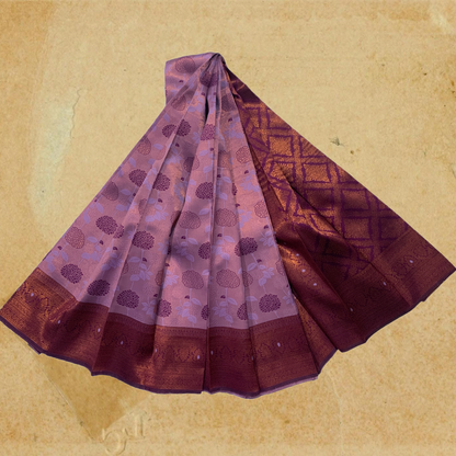 Art Silk Saree Lavender Colour