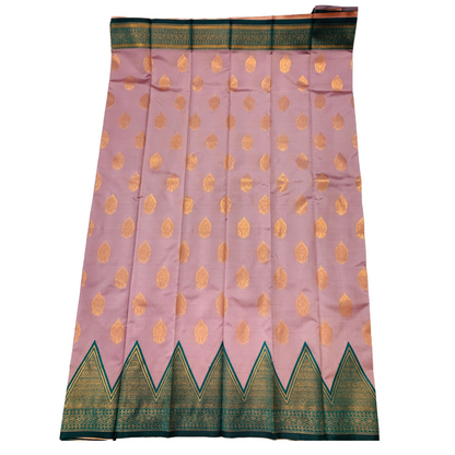 Lavender shade saree with Green Border