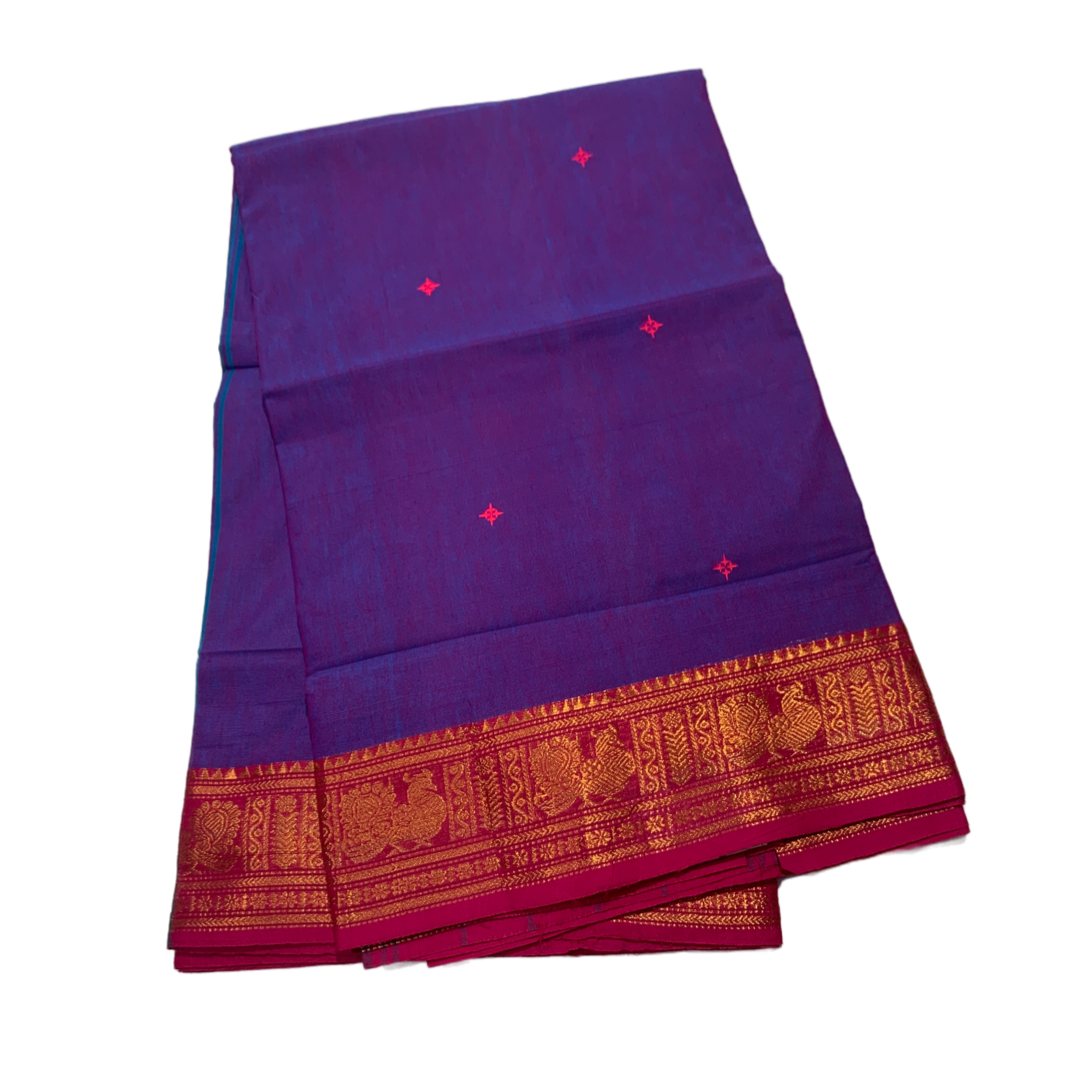 Chettinad Cotton Saree Lavender