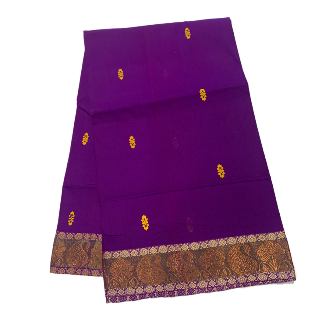 Chettinad Cotton Saree Lavender