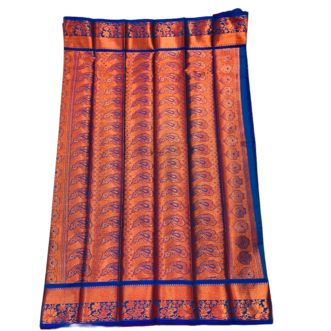 Maroon shade Soft kanchi pattu with Flower design.