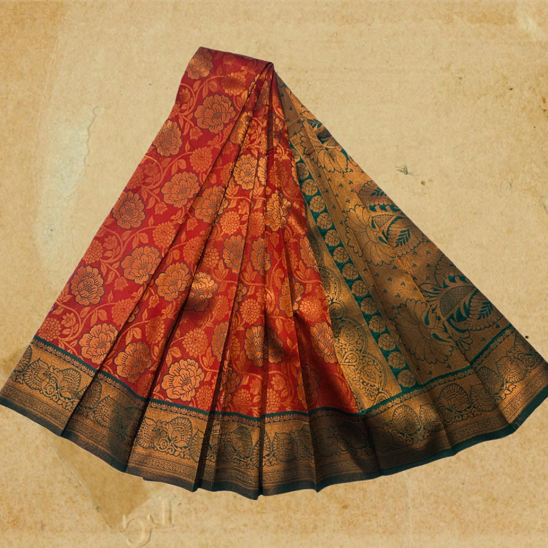 Art Silk Saree Maroon shade