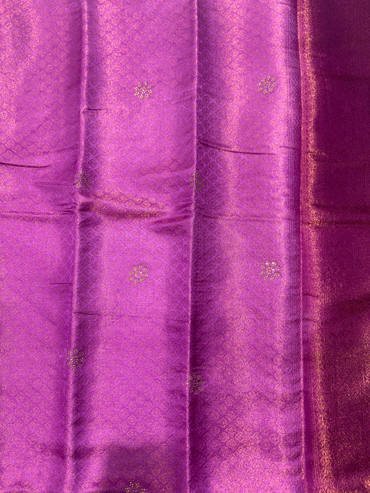 Light Magenta shade kuberra pattu with Dark Purple Pallu