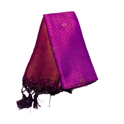 Light Magenta shade kuberra pattu with Dark Purple Pallu