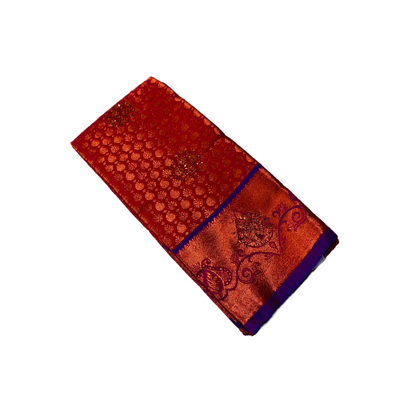 Maroon Shade Soft kanchi pattu with Small Mango design