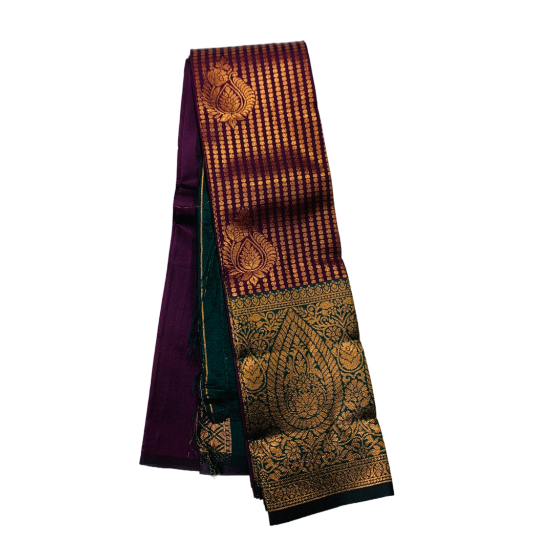 Art Silk Saree Dark Purple Colour