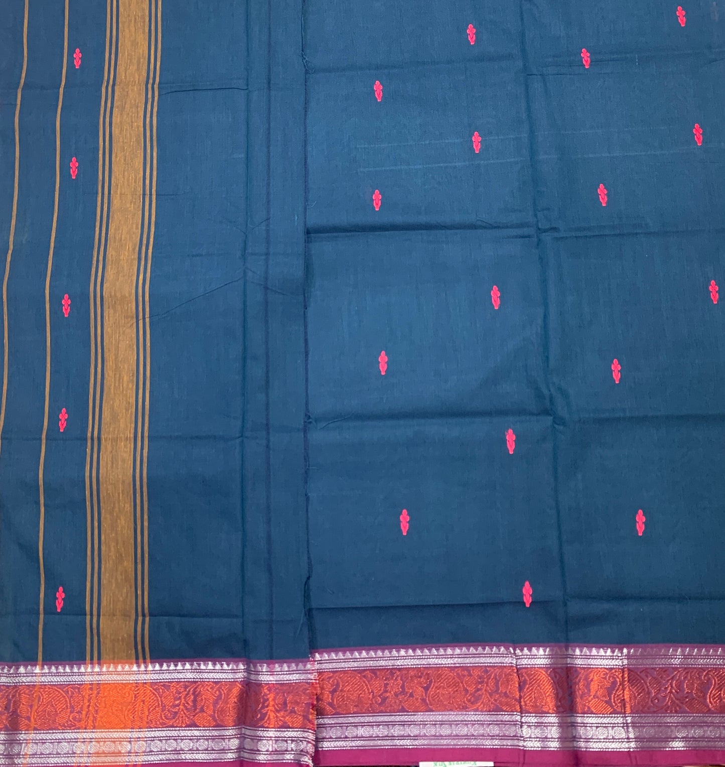 Chettinad cotton Saree Blue