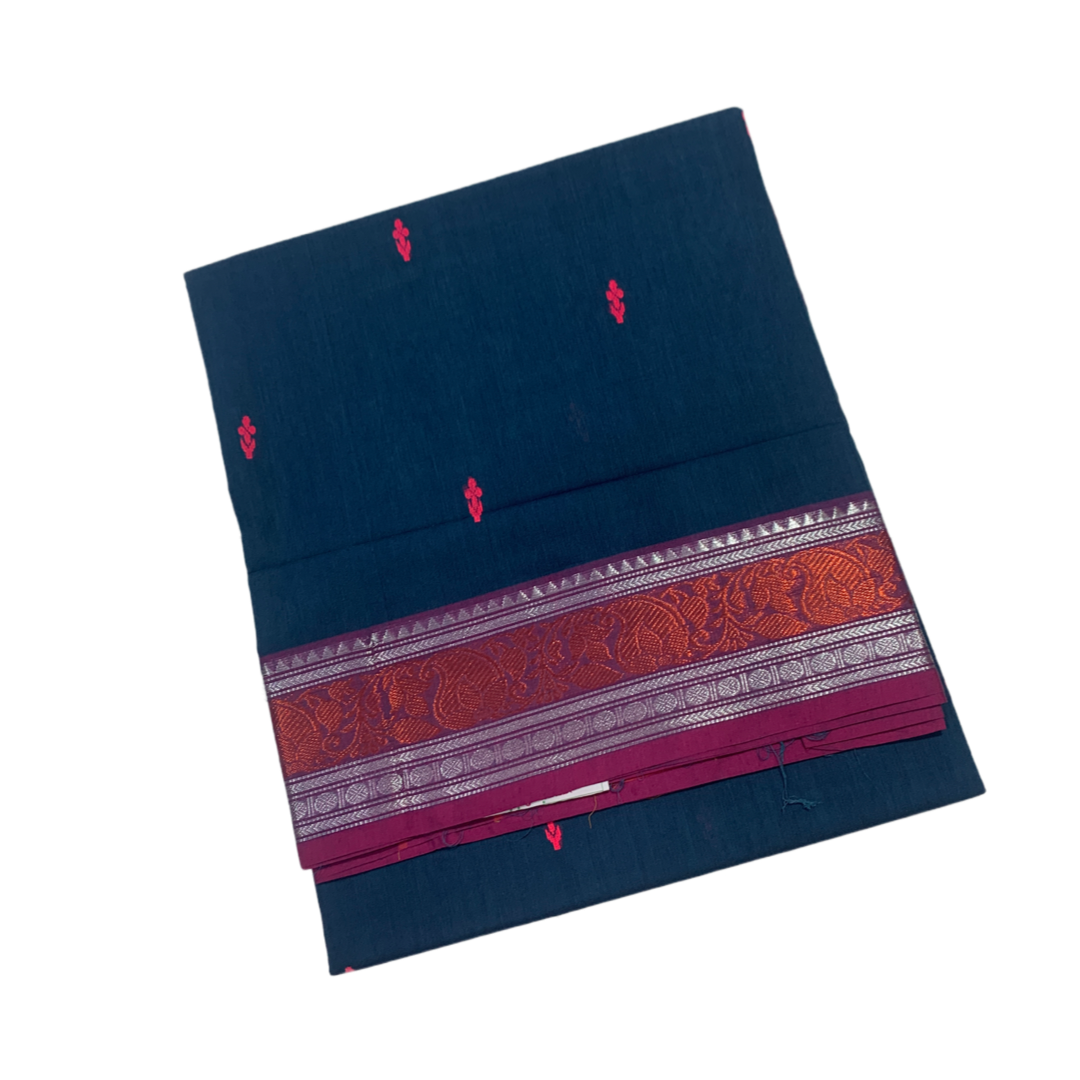 Chettinad cotton Saree Blue