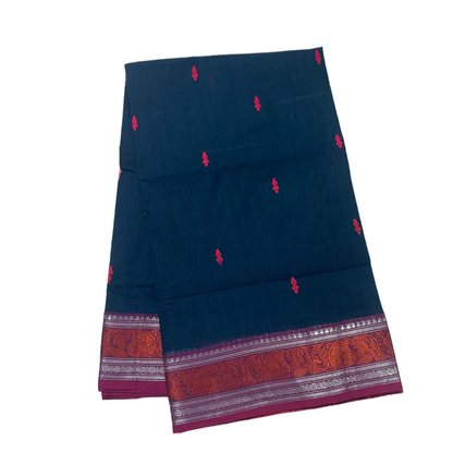 Chettinad cotton Saree Blue