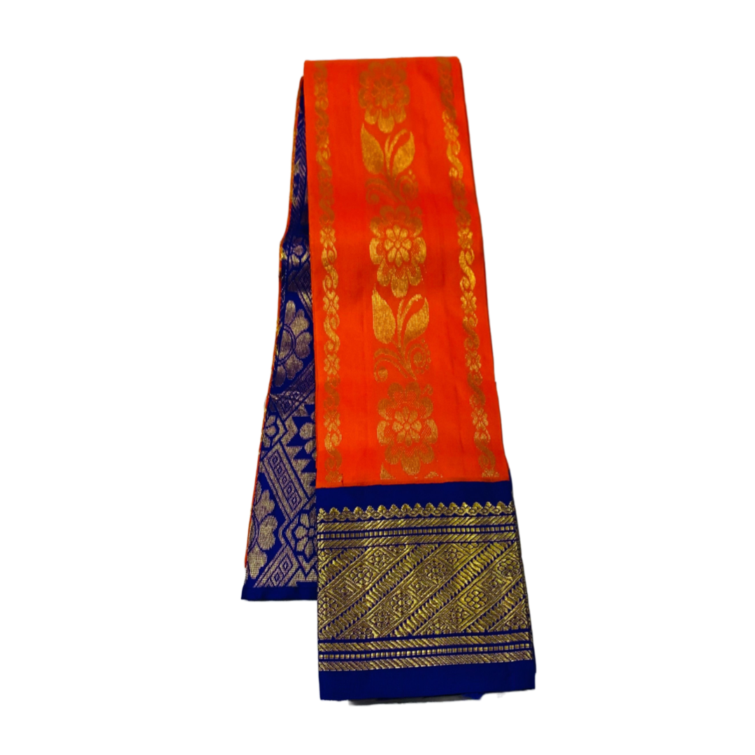 Kanchipuram Silk Saree Orange Colour