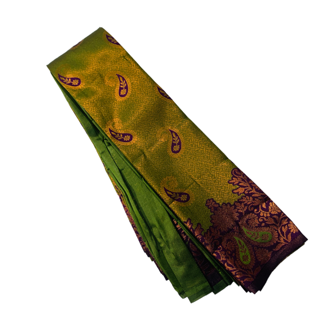 Olive Green shade saree with Mango Design