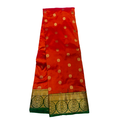 Pure Kanchipuram Silk Orange Colour