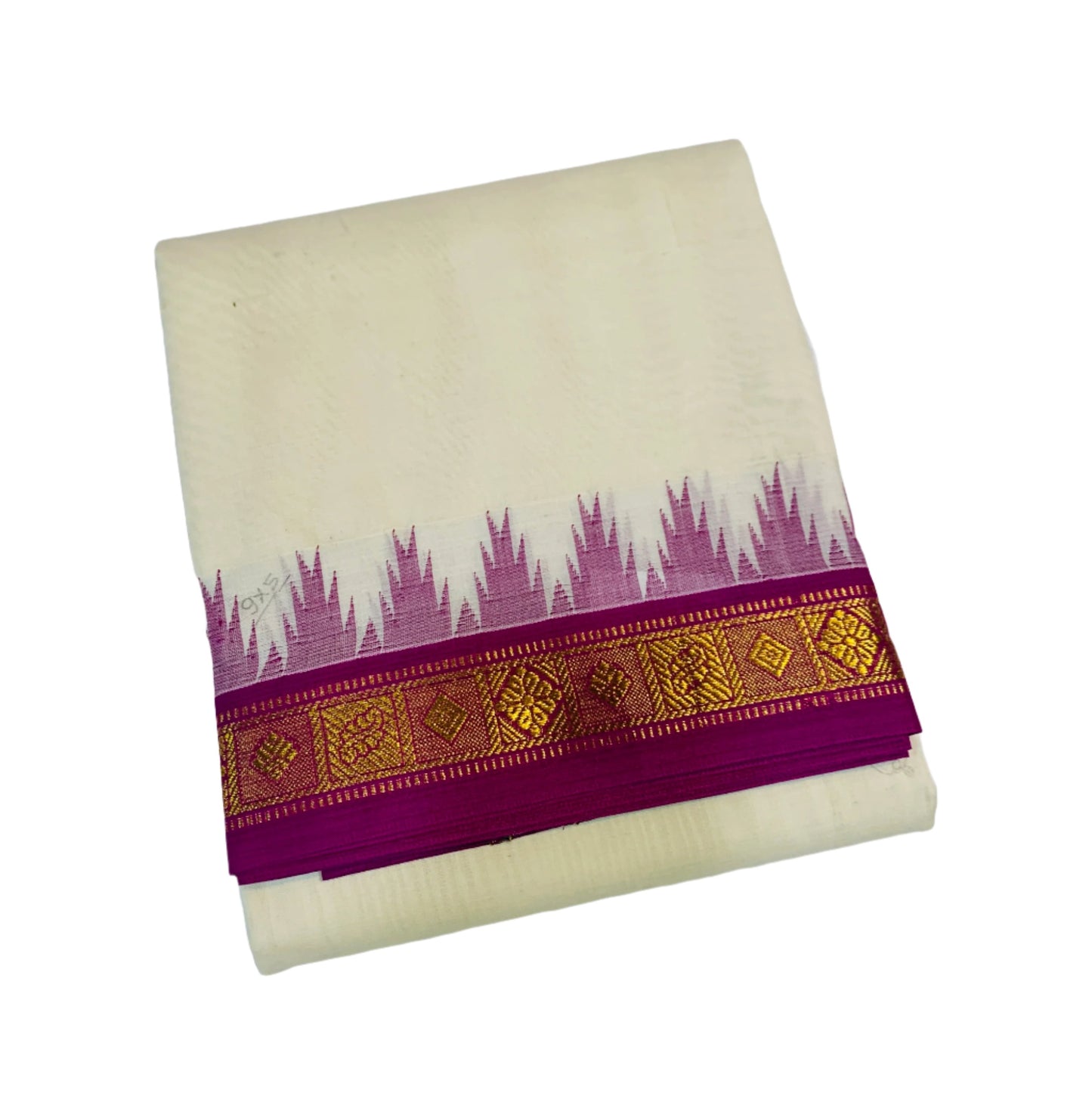 Cotton Dhoti Half White