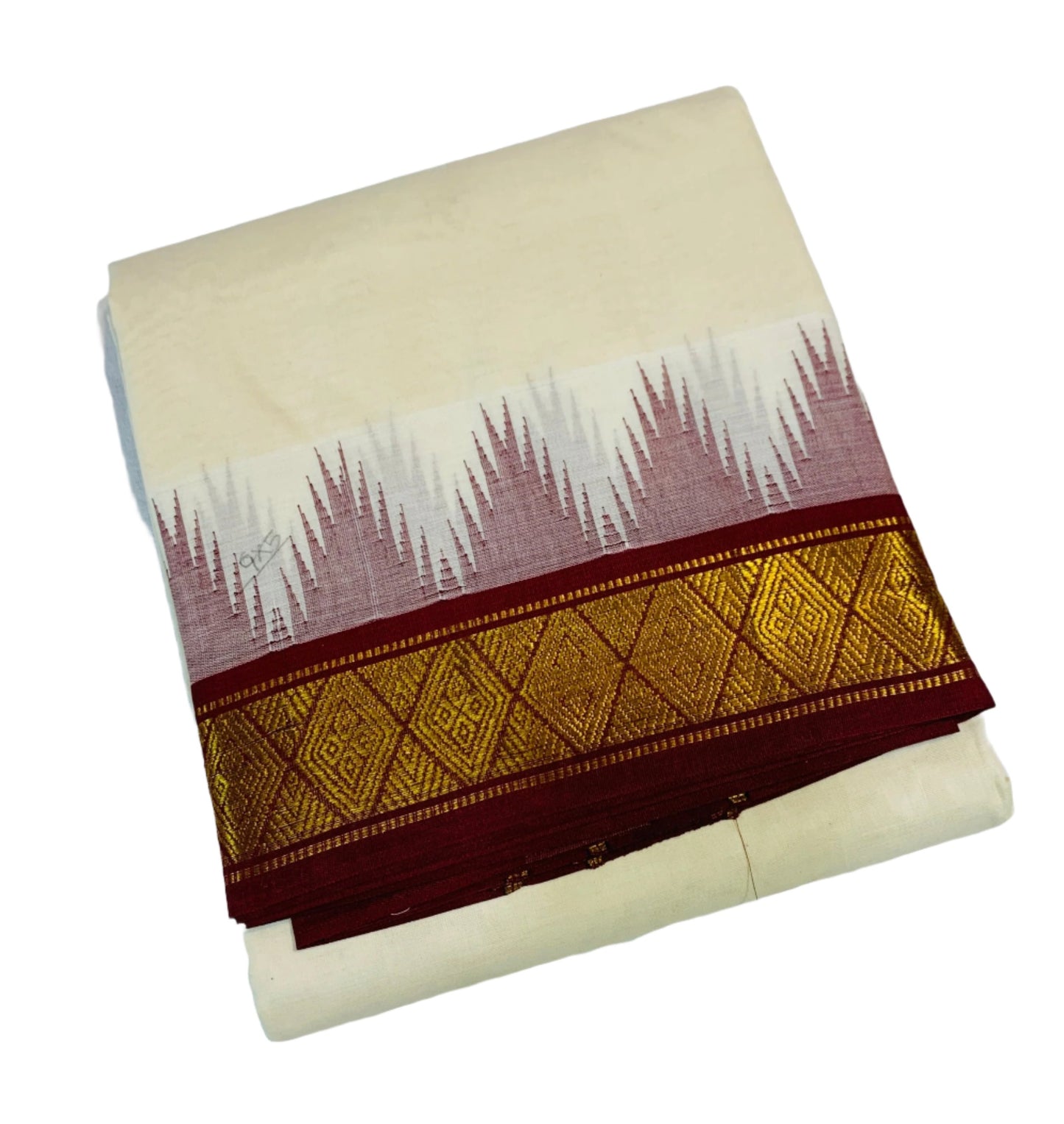 Cotton Dhoti Half White