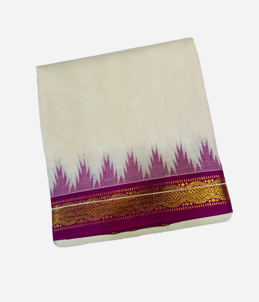 Cotton Dhoti Half White