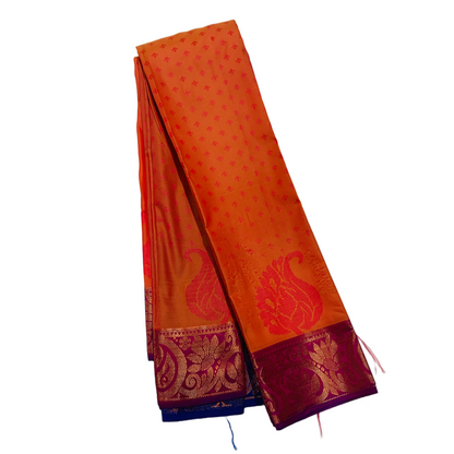 Art Silk Saree Orange colour