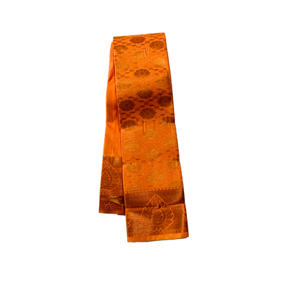 Peach shade Soft kanchi pattu with Floral design