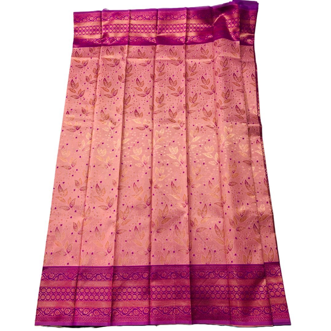 Baby Pink shade saree with Pink Border