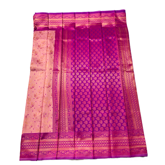 Baby Pink shade saree with Pink Border