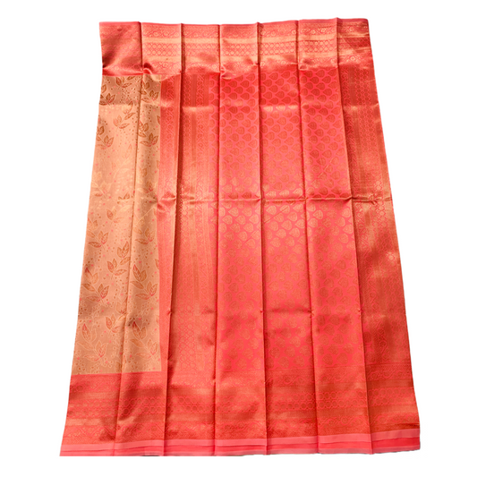 Peach shade saree with Dark Peach Border