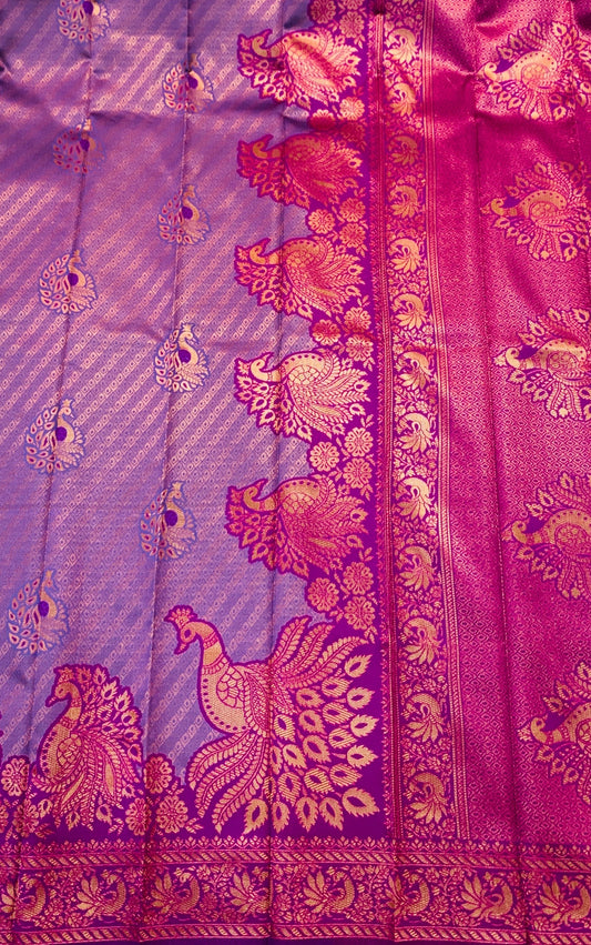 Art Silk Saree Lavender Colour