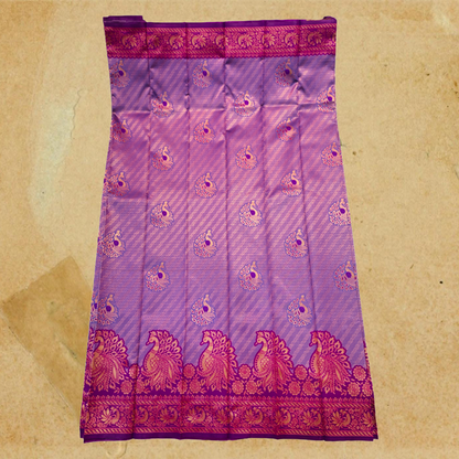 Art Silk Saree Lavender Colour