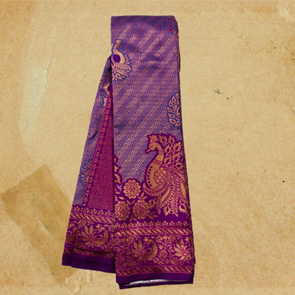 Art Silk Saree Lavender Colour