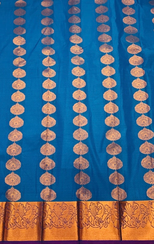 Art Silk Saree Pepsi Blue Colour