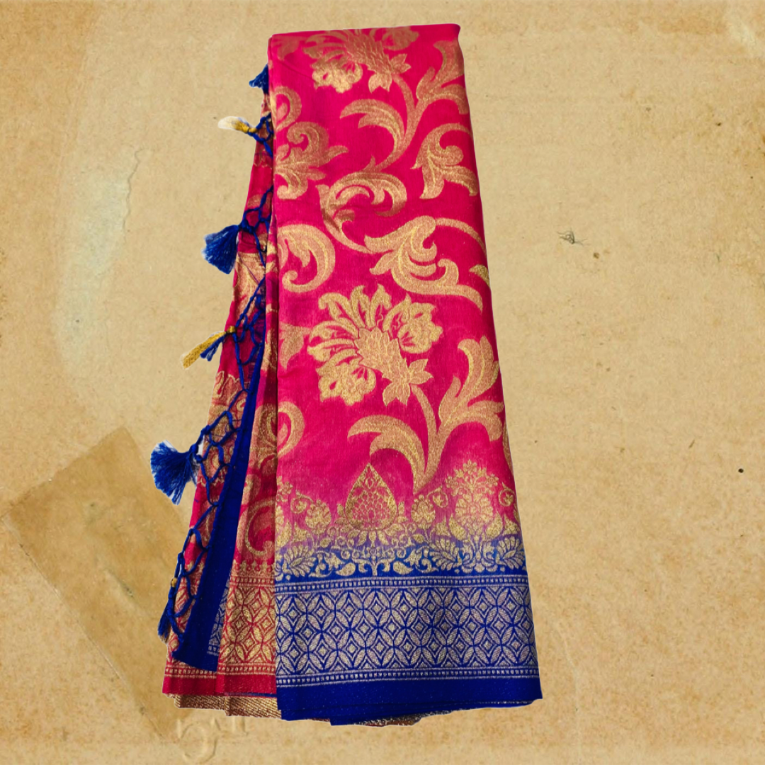 Banaras Saree Pink Colour