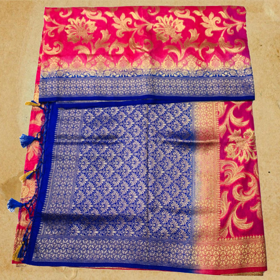 Banaras Saree Pink Colour