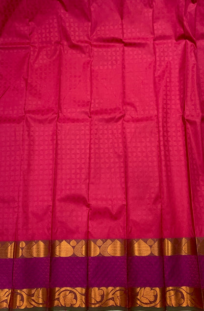 Art Silk Saree Pink