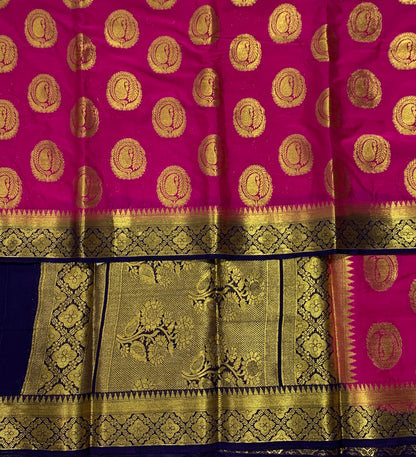 Crepe Saree Pink Colour with Mango Design