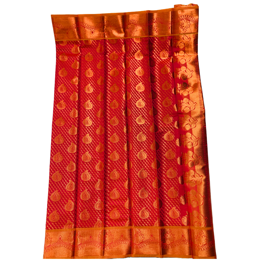 Pink shade Soft kanchi pattu with Mango design.