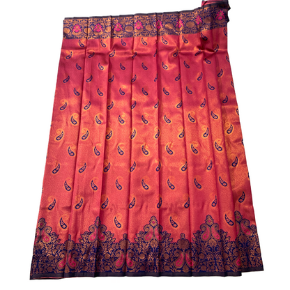 Pink shade saree with Mango Design