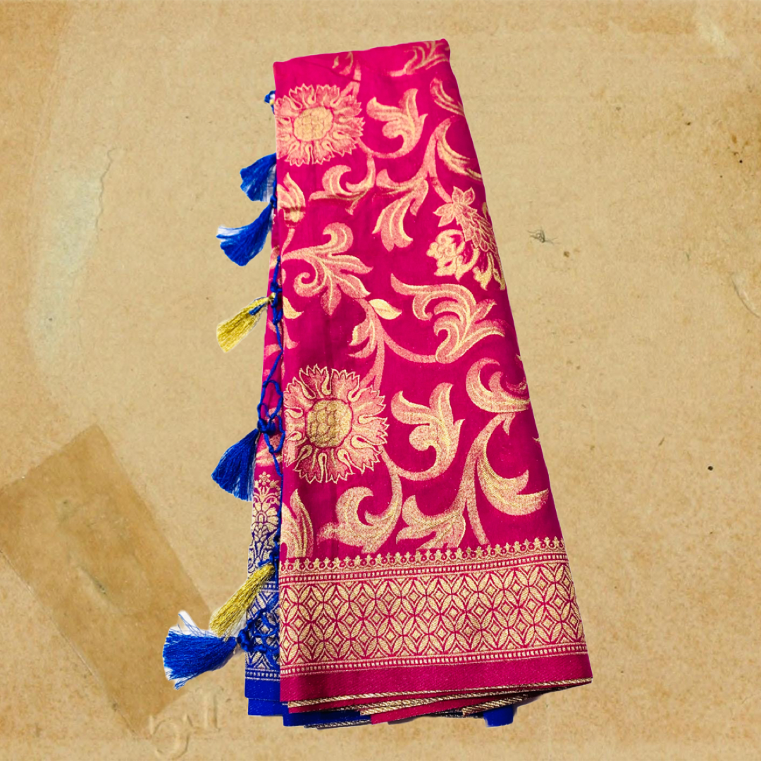 Banaras Saree Pink Colour