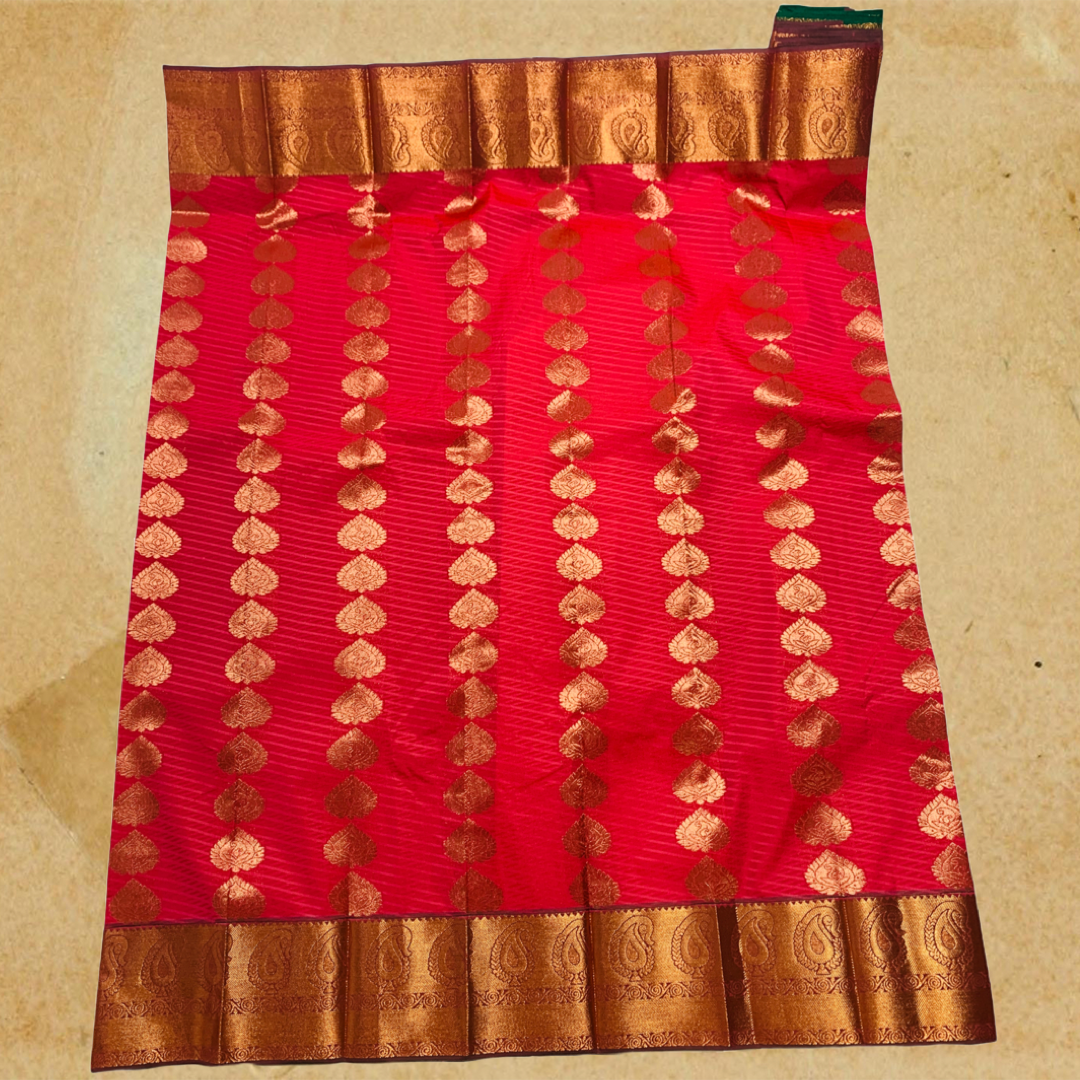 Art Silk Saree Pink Colour