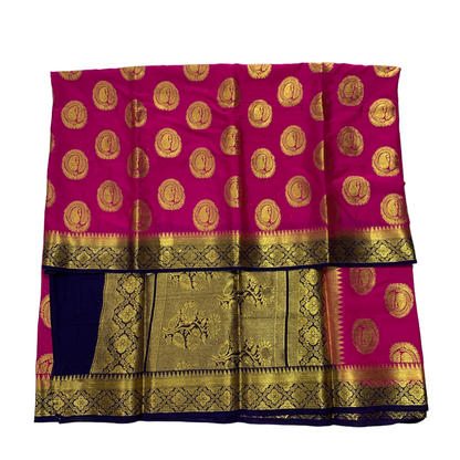 Crepe Saree Pink Colour with Mango Design