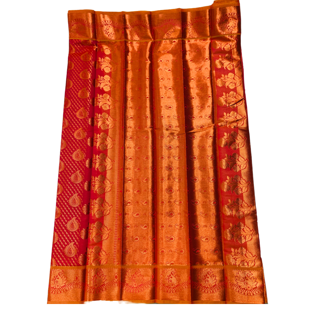 Pink shade Soft kanchi pattu with Mango design.