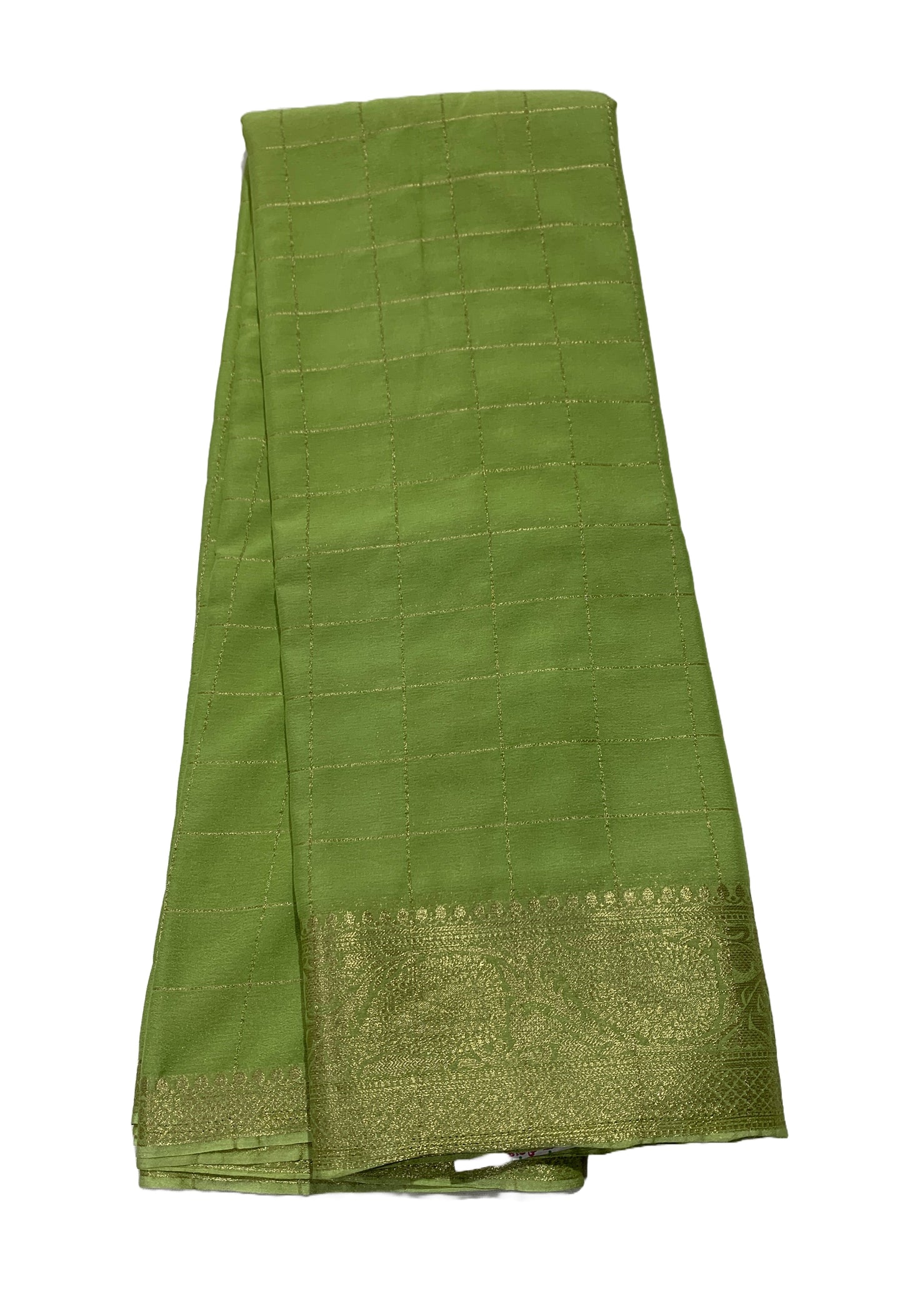 Georgette Saree Pista Green Colour