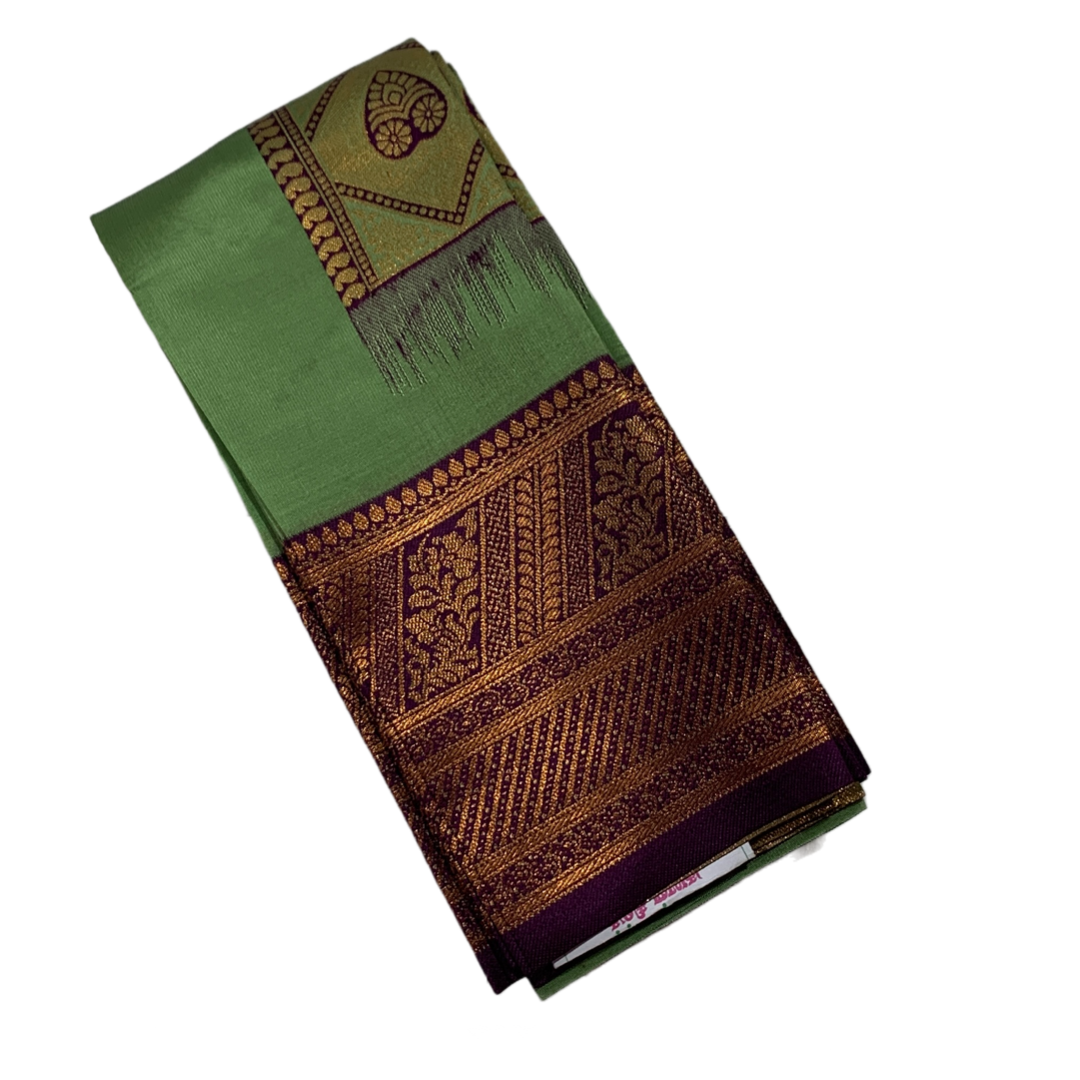 Art Silk Saree Pista Green Colour