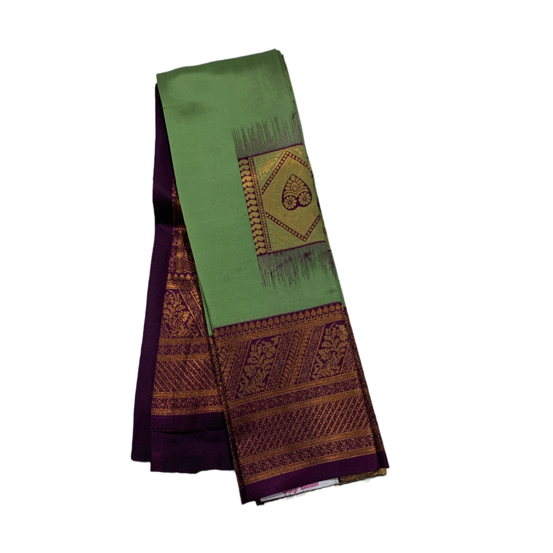 Art Silk Saree Pista Green Colour