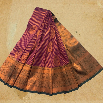 Art Silk Saree Purple Colour