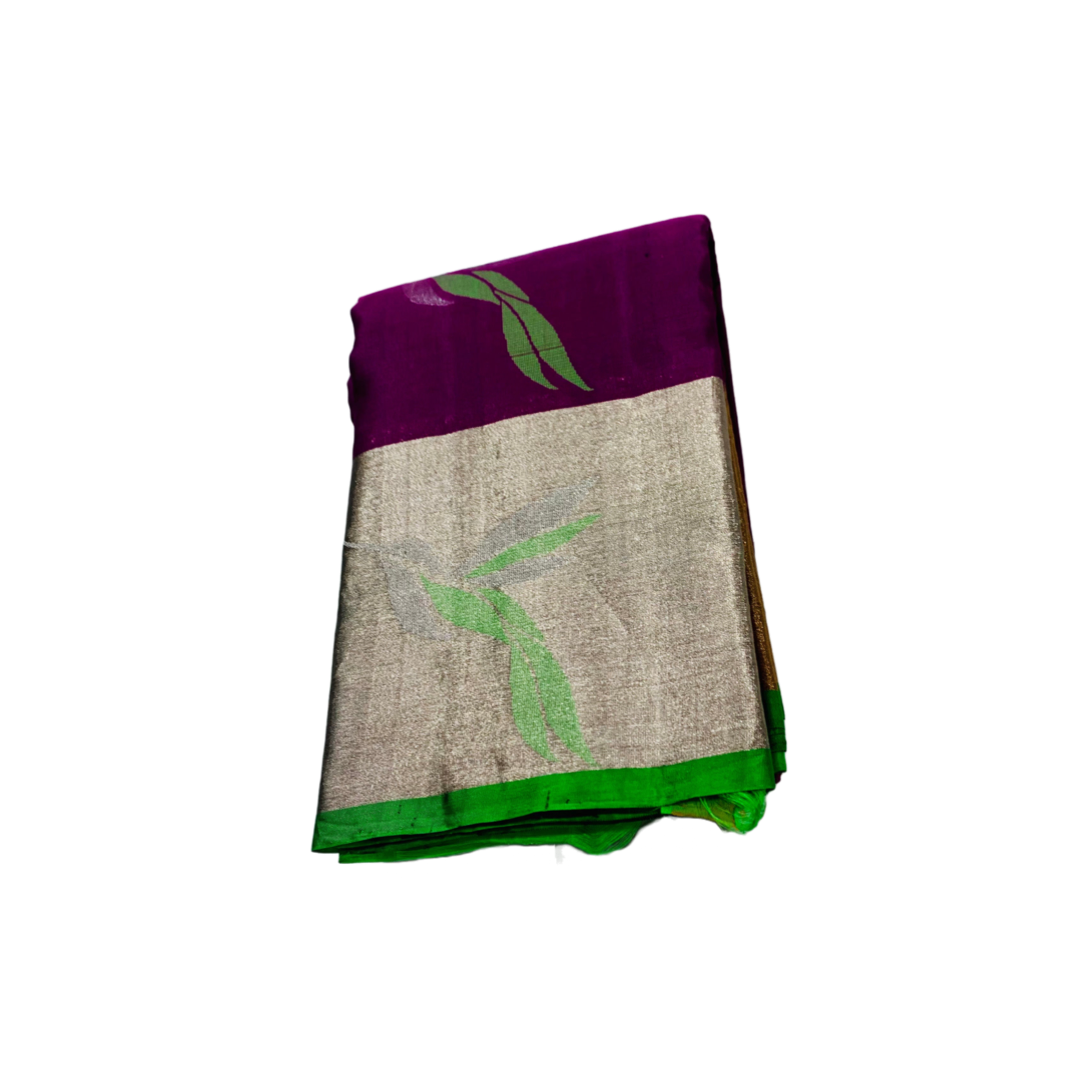 Pure Kachipuram Silk Saree Purple Colour