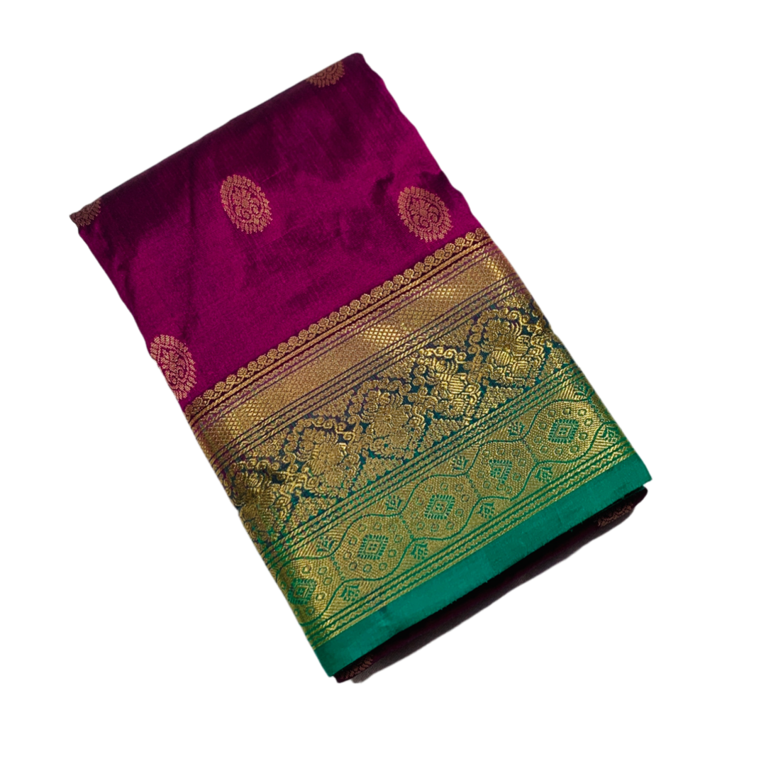 Pure Kanchipuram Silk Purple Colour