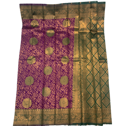 Art Silk Saree Purple Colour