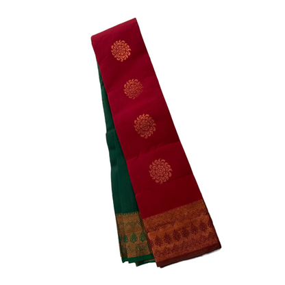 Red  shade silk cotton Saree