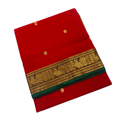 Chettinad Cotton Saree Red