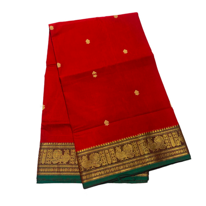 Chettinad Cotton Saree Red